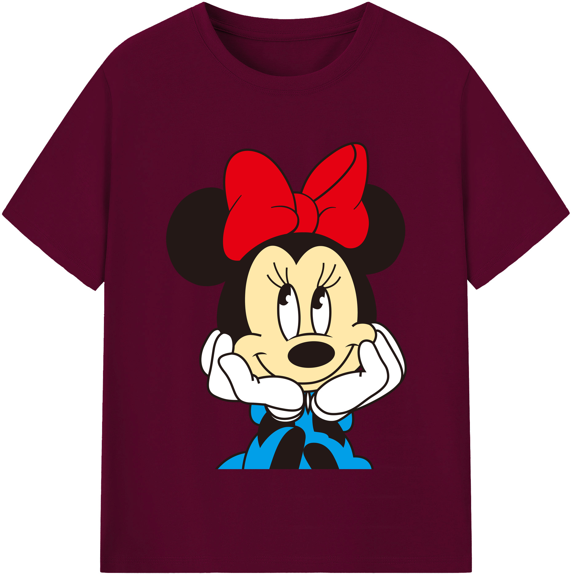 （画像用） ミッキーマウス Mickey Mouse レディースカジュアルプリントTシャツ（綿100％）